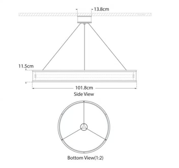 CONNERY 40" RING - Bronze pendant lamp by Visual Comfort Europe - view 3